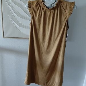 Elegant Tan Sleeveless Dress